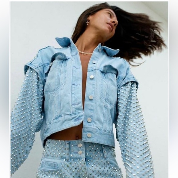 H&M Studio Collection S/S 22 Stud Denim Jacket - Picture 1 of 12